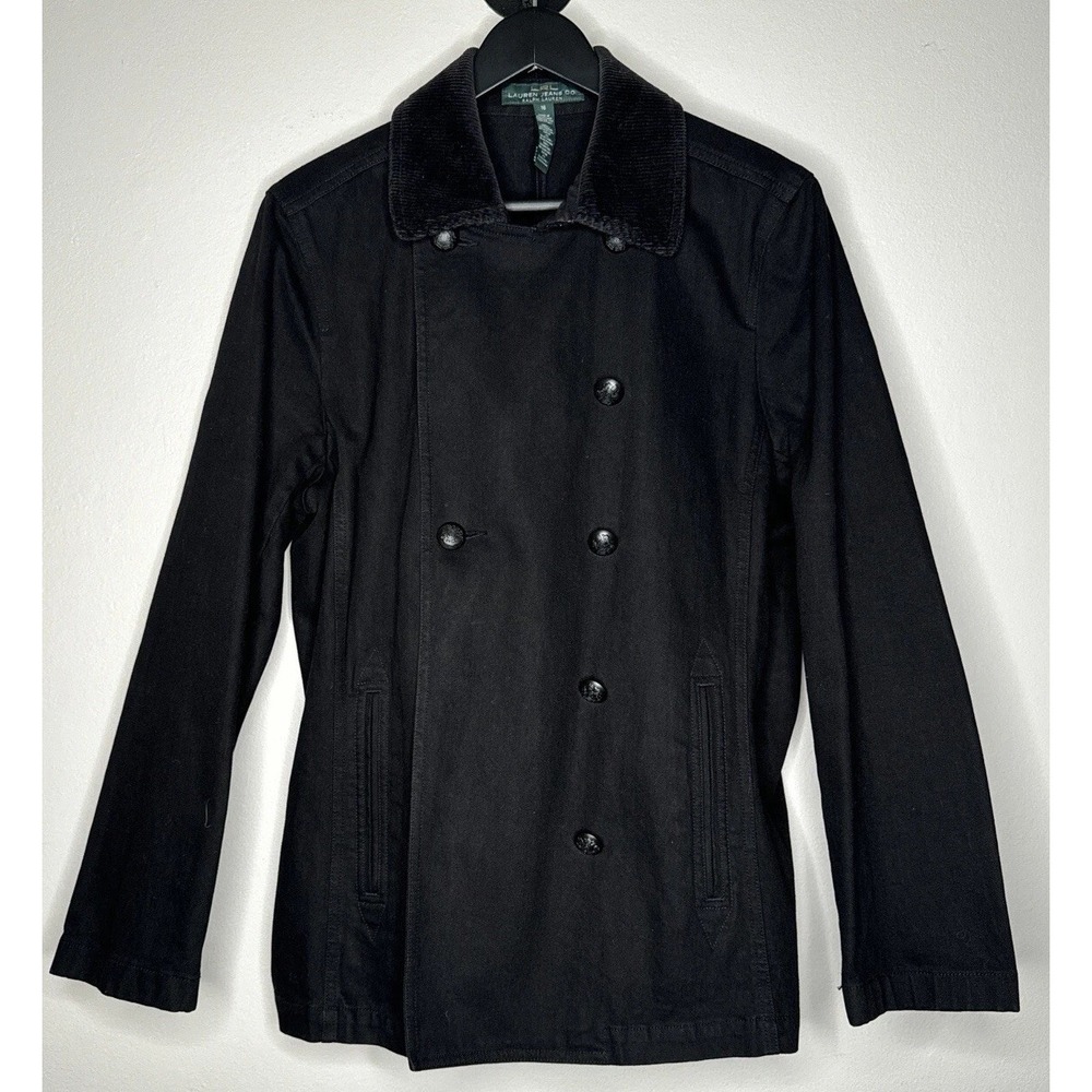 Vintage Ralph Lauren LRL Canvas Jacket Corduroy Collar Barn Chore Coat Women 16